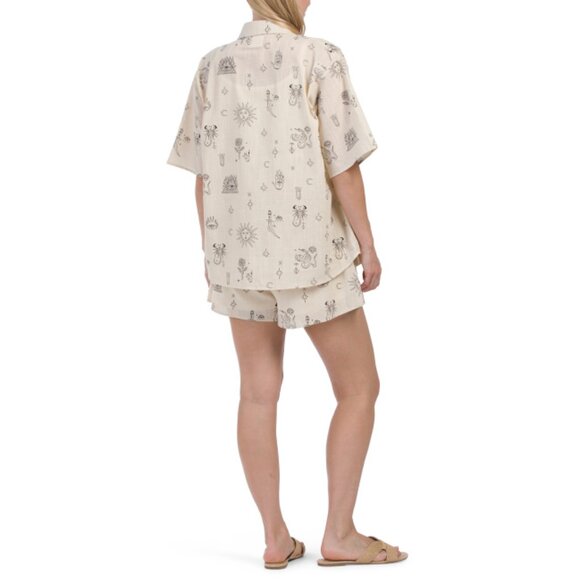 BY FRANKIE Beige/Black Cotton Scorpion Short Set - Picture 2 of 2